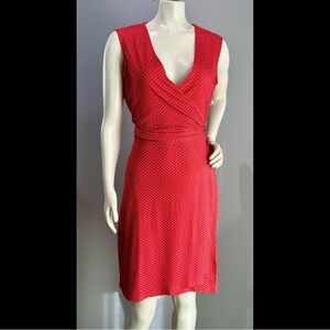 Elegant Red Polka Dot Dress